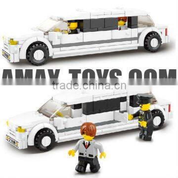 bd-7530323 plastic toys brick educational toys brick luxury car 135pcs