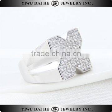 daihe fashionable silver vintage wedding ring set