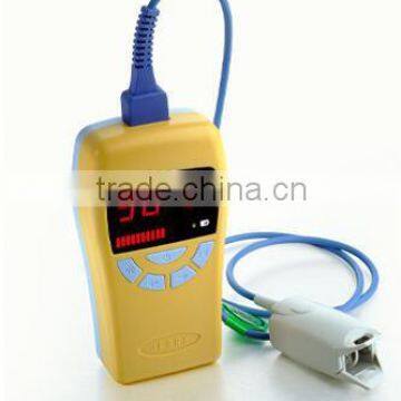 medical handheld finger pulse oximeter with three parameters