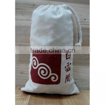 2015 10*14cm Cotton Pull String Pouch With Lace photo-6