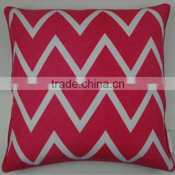 Printed geometric decorative pillow
