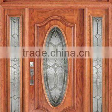 Oval Glass Entry Doors Design With Transom DJ-S9302MSTHS-6