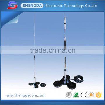 144/223/430MHz three bands frequency mobile radio antenna with magnetic base for mobile car radio