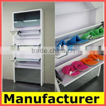 Wholesale modern shoe cabinet with mirror