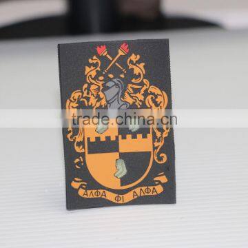 custom cut design soft silicon hook and loop TPU heat transfer patch jacket clothing