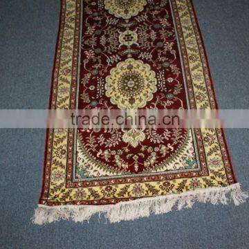 Persian Design Red Runner Made in China, Handmade Silk Carpet Factory in Guangzhou China photo-2