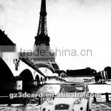 3d lenticular sheet 3d modern white and black picture