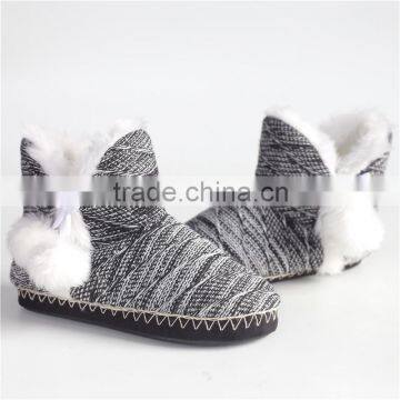 Ladies knit slipper boot