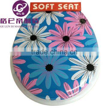 GLD china product new design printing plastic toilet lid for unique cute bathroom design sanitary ware