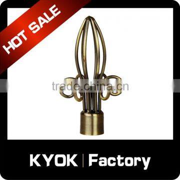 KYOK wrought iron ball curtain finials,high quality curtain finials with competitive price