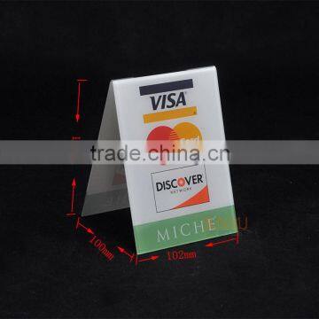 Advertisement Printing V Shape Acrylic Advertisement Sign