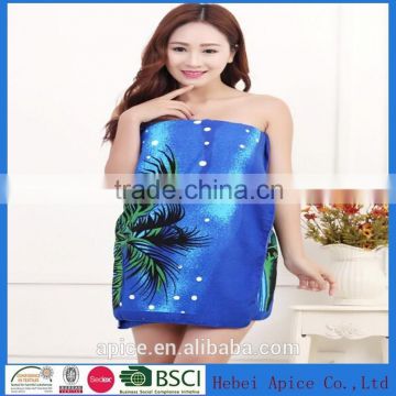 2015 china cheap microfiber printed style beach towel