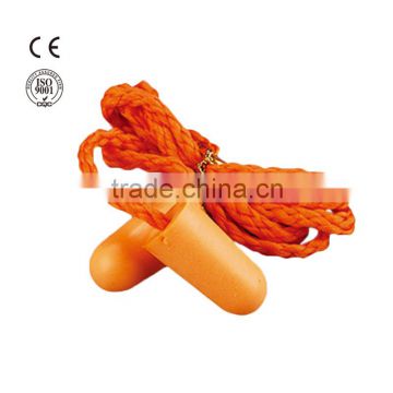 Bullet type PU foam earplug with string