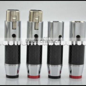 Audio Gade OEM Hi End A-RX3(CR) Rhodium plated XLR Plug Carbon Fiber XLR Plug Audio Connector