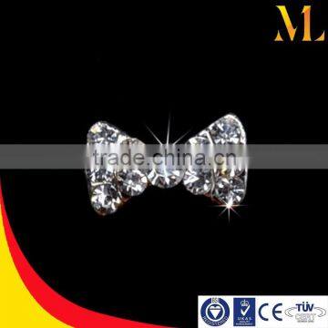 Cartoon alloy full diamonds bowknot free sample nail art