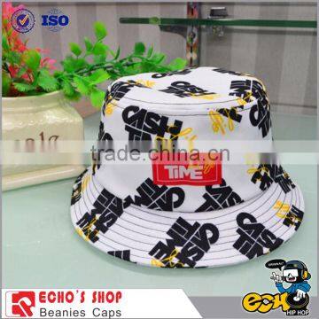 wholesale custom digital printting bucket hats high quality woven label bucket hats