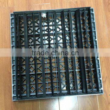 Aluminum perforated raised access floor panel with adjustable damper