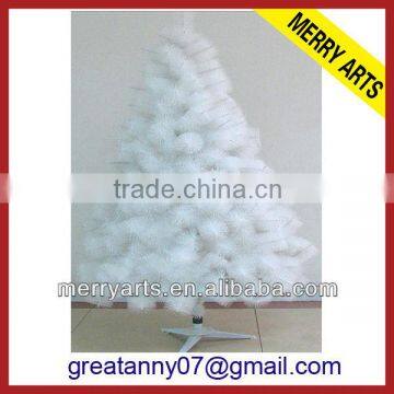 High quality 4ft(120cm) white plastic pine needle christmas tree made in china