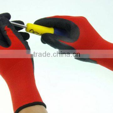 Factory direct sales black PU palm coated work gloves