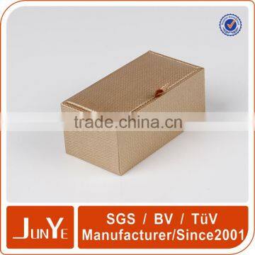 Gold and Black Cufflink Wine Paper Package Box With Handle photo-6