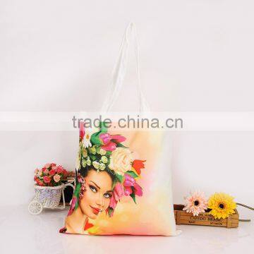 Customized canvas shopping bag for sublimation printing