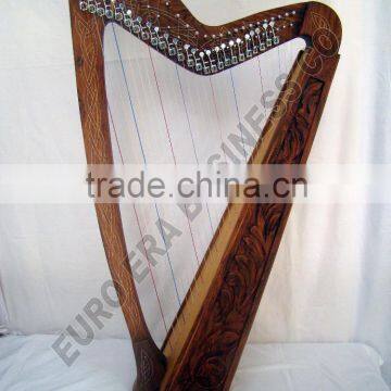 27 string irish harp with levers , tuning key,extra strings, tutor book & bag