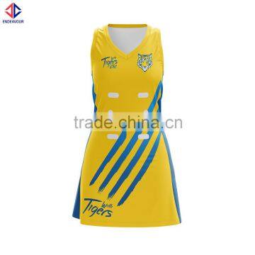 Wholesale sublimated custom netball uniforms