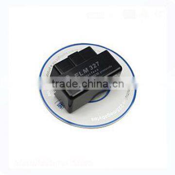 Super Mini ELM327 Bluetooth OBD2 Adapter Auto Scanner ObdII Bluetooth ELM 327 V2.1 Support All OBDii Protocols (Black) photo-3