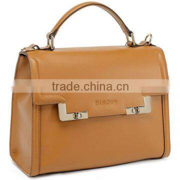 Stylish turn-Lock clasp ladies leather bum bag