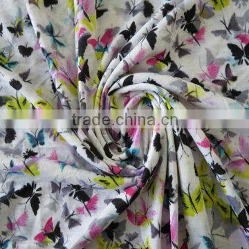 polyester knitted fabric poly spun printed fabric