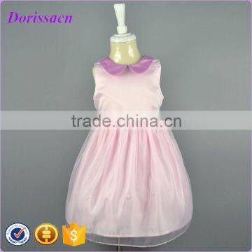 wholesale new model spring and summer sleeveless pink baby party dresses little girl dress clothes