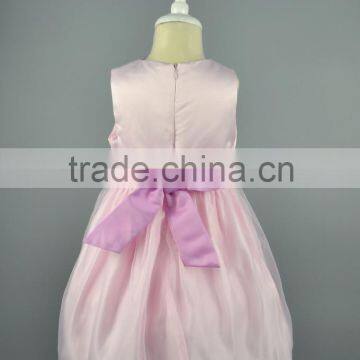 Hot Pink Flower Girl Dresses Polyester Chiffon Wedding Party Dresses Birthday Dress For Baby Girl photo-5