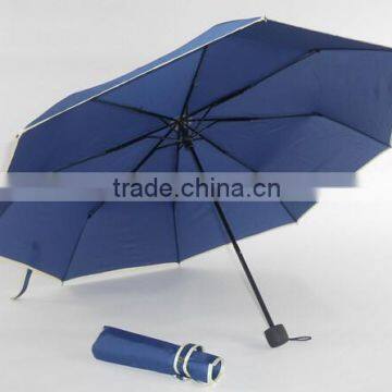 21"*8k 3 folding manual open umbrella for promotional rain umbrella picture