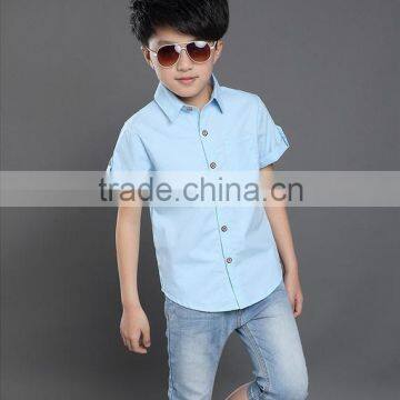 China Manufacturers Fashion Clothes Plain Boys Fashion Dress Top Shirt photo-3