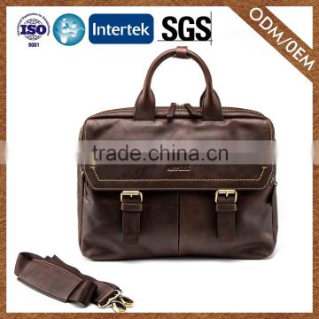 8 Years Manufacturer Real Leather Customized Get Your Own Designed Exceptional Quality Men'S Briefcase Backpack