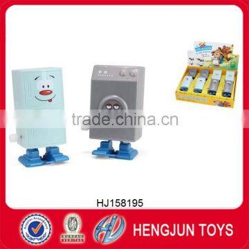New product cartoon walking washing machine and fridge wind up toys for kids