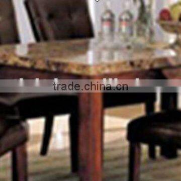 faux marble top wood dining table/coffee table,