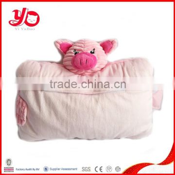 Custom stuffed plush pig pillow toy, pink soft stuffed plush pillow toy, cute pig pillow plush toy