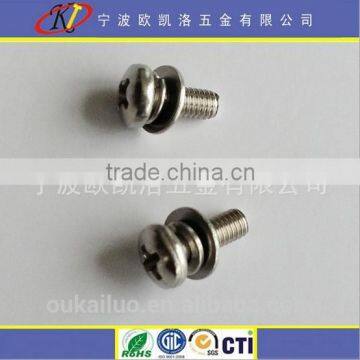 cross pan head screw with collar stainless steel screw