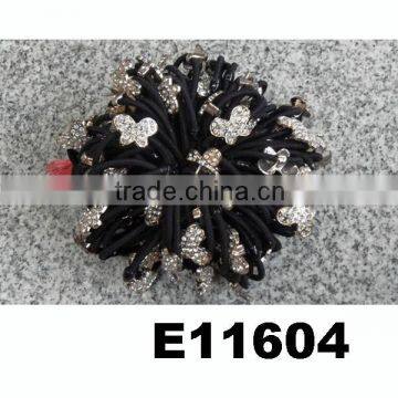 wholesale assorted rhinestone hair elastics with metal