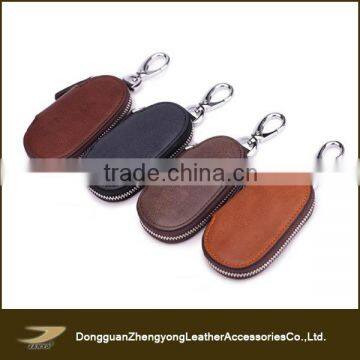 Latest popular high-grade zipper genuine leather car key case