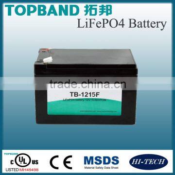 High quality! Lithium (LiFePO4) Battery 12V 15AH with PCM for medical equipment