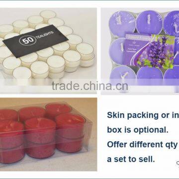 No Fragrance Added Small Tealight in White With Metal Cup and Wax Material photo-5