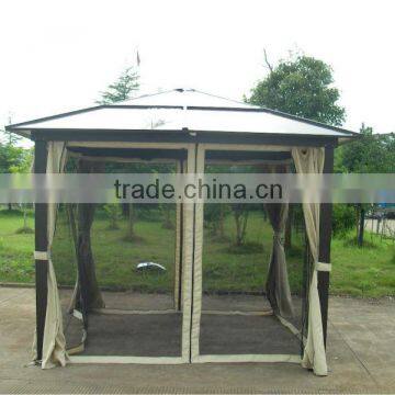 Heavy duty gazebo, wind proof PC roof gazebo, wind resisitant gazebo, strong winds gazebo