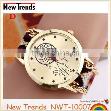 Best Selling Knitted DIY Wrist Bracelet Watch With Multi-color Cord photo-4