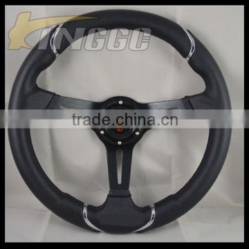 Auto Racing 350MM PVC Universal Steering Wheel, China Supply Steering Wheel Emblem