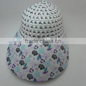 Factory in Zhejiang China Useful Lady Stripe Sun Visor Straw Hat photo-5