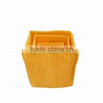 Best quality set of 3 polypropylene Yarn Crochet woven storage basket