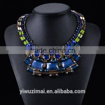 Fashion Crystal Choker Chunky Statement Bib Chain Necklace Pendant Jewelry photo-3