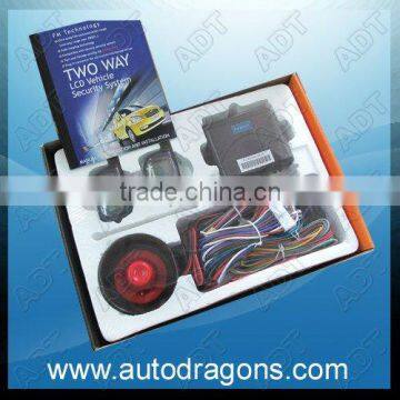 Two way car alarm security system kit remote control